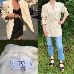 Valentino Miss V deadstock cream blazer size 12